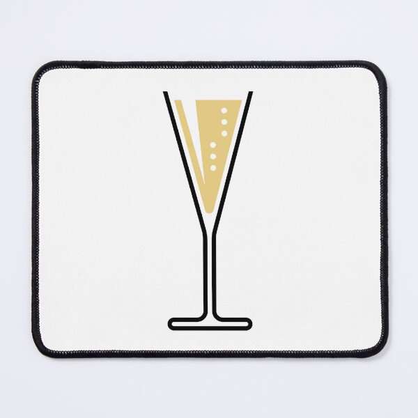 Item preview, Glass Of Sparkling Wine (Funnel / Open / 2C) designed and sold by MrFaulbaum.