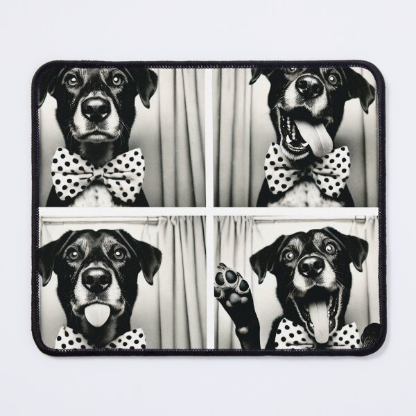 Item preview, Funny Dog Wearing a Polka Dot Bow Tie | Adorable Photobooth Pup | Playful and Charming Animal Poses | Cute Dog Photography designed and sold by PaintedPixels01.