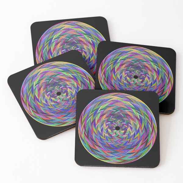 Item preview, colorful circle of zigzags designed and sold by chambergambit.