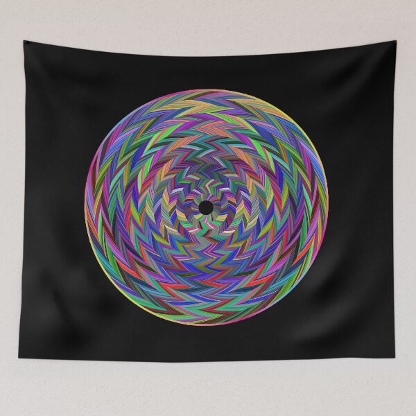 Item preview, colorful circle of zigzags designed and sold by chambergambit.
