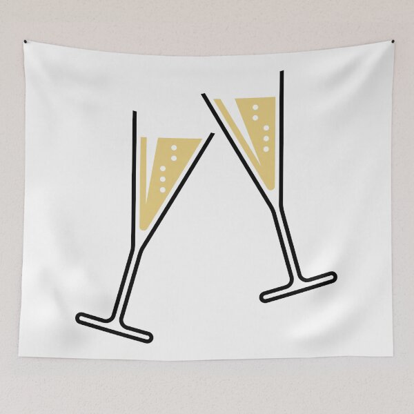 Item preview, 2 Glasses Of Sparkling Wine (Funnel / Open / 2C) designed and sold by MrFaulbaum.