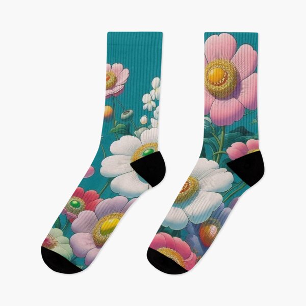 Item preview, Flowers, botanical, spring, floral pattern, cottagecore, japanese pop art designed and sold by Sugar Wisdom .