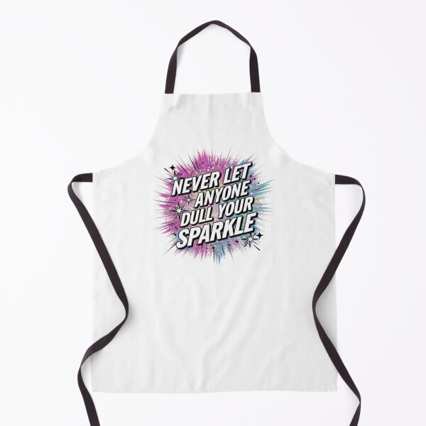 Item preview, "Never Let Anyone Dull Your Sparkle" – Bold Motivational Glitter Art designed and sold by GemBob Creations.