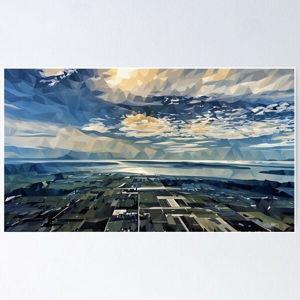 Item preview, Puget Sound from Mount Vernon (Poly Art) designed and sold by flyscenicair.