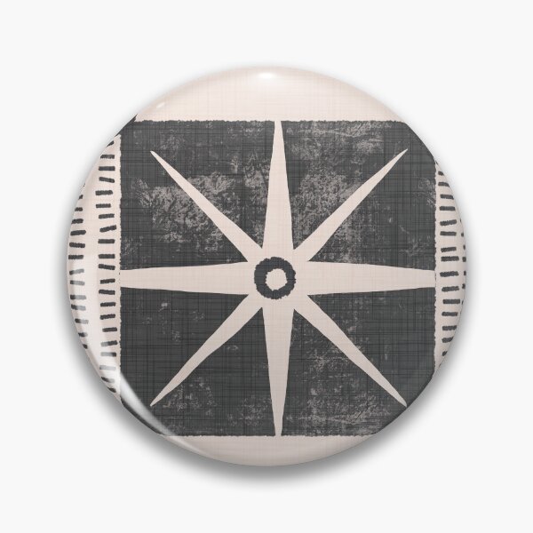 Item preview, Retro Starburst Quilt Block - Mid-Century Checkers Charcoal designed and sold by susycosta.