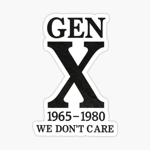 Item preview, GenX - We Don't Care designed and sold by Angry Swan Designs.