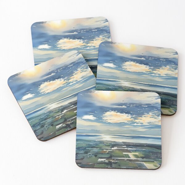 Item preview, Puget Sound from Mount Vernon (Watercolor) designed and sold by flyscenicair.
