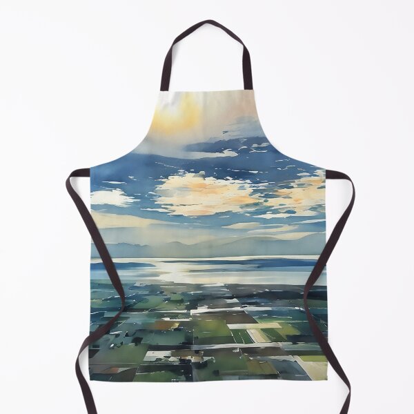 Item preview, Puget Sound from Mount Vernon (Watercolor) designed and sold by flyscenicair.