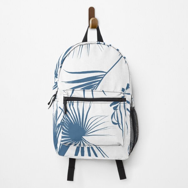 Item preview, Tropical exotic floral silhouette blue palm leaves seamless pattern. designed and sold by MatyKotiv.