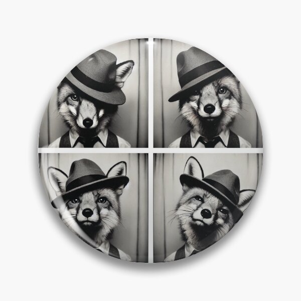 Item preview, Fox Wearing a Fedora | Stylish Photobooth Fox | Dapper and Playful Animal Poses | Funny Wildlife Photography designed and sold by PaintedPixels01.