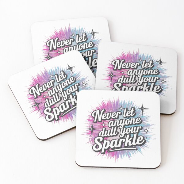 Item preview, Never Let Anyone Dull Your Sparkle – Inspirational Glitter Quote Design designed and sold by GemBob Creations.