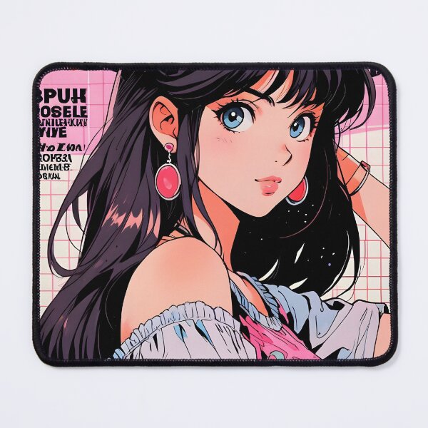 Item preview, vintage anime girl magazine cover retro 80s designed and sold by Anime-rewind.