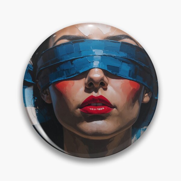 Item preview, Blindfolded Woman Painting designed and sold by ArtisticPen-art.