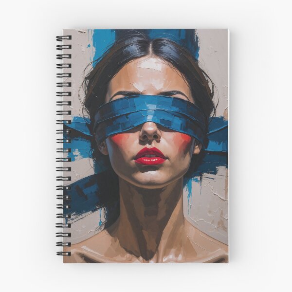 Item preview, Blindfolded Woman Painting designed and sold by ArtisticPen-art.