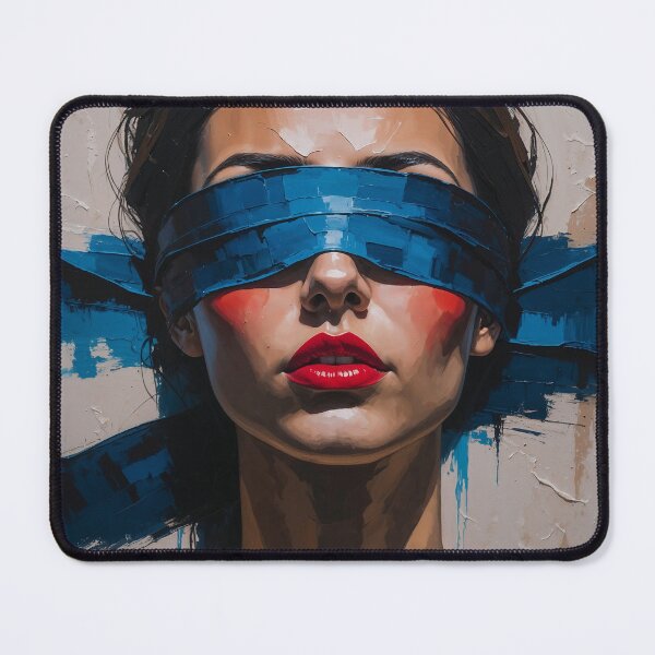 Item preview, Blindfolded Woman Painting designed and sold by ArtisticPen-art.