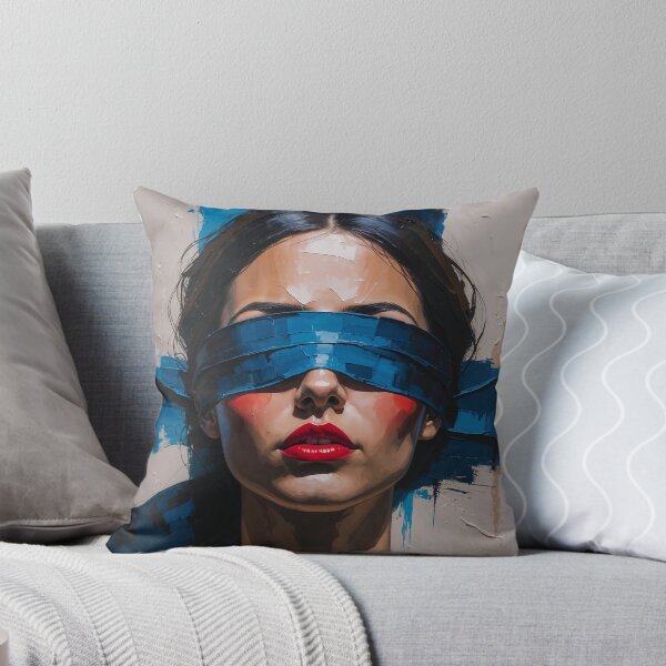 Item preview, Blindfolded Woman Painting designed and sold by ArtisticPen-art.