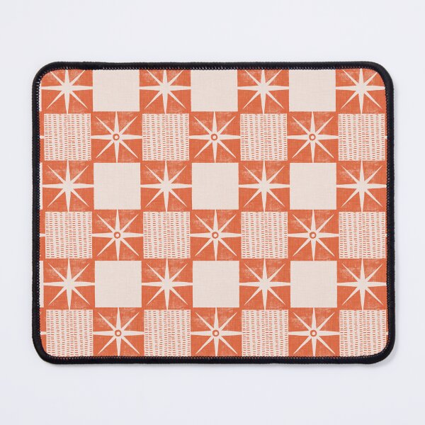 Item preview, Retro Starburst Quilt Block - Minimalist Mid Century Salmon Orange designed and sold by susycosta.