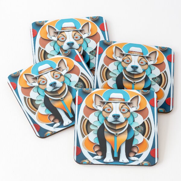 Item preview, Funny Artistic Dog with Hat designed and sold by Artistic Trio  Design.