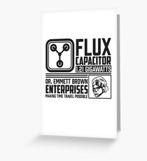 Doc Brown Enterprises Flux Capacitor Greeting Card