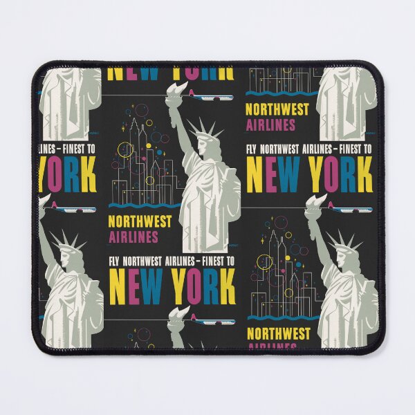 Item preview, Travel Poster Fly Northwest Airlines finest to New York Wessel designed and sold by TeeARTHY.