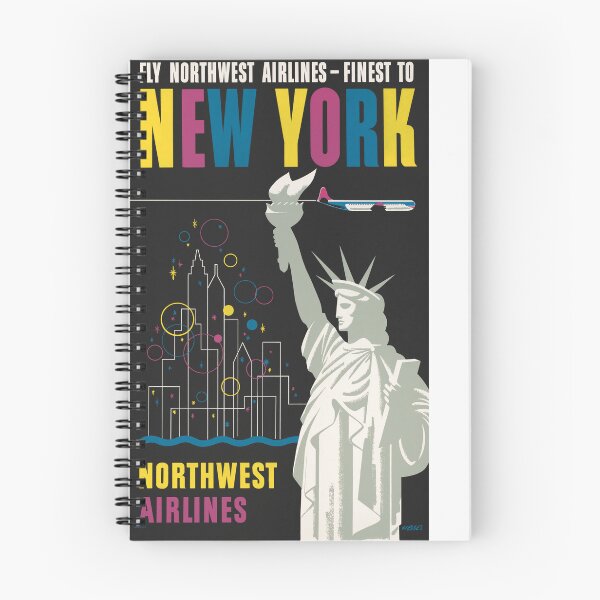 Item preview,  Travel Poster Fly Northwest Airlines  finest to New York  Wessel  designed and sold by TeeARTHY.