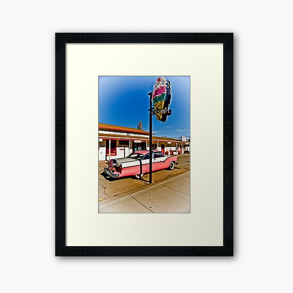 Route 66 Williams Arizona Cruisers Welcome Framed Art Print
