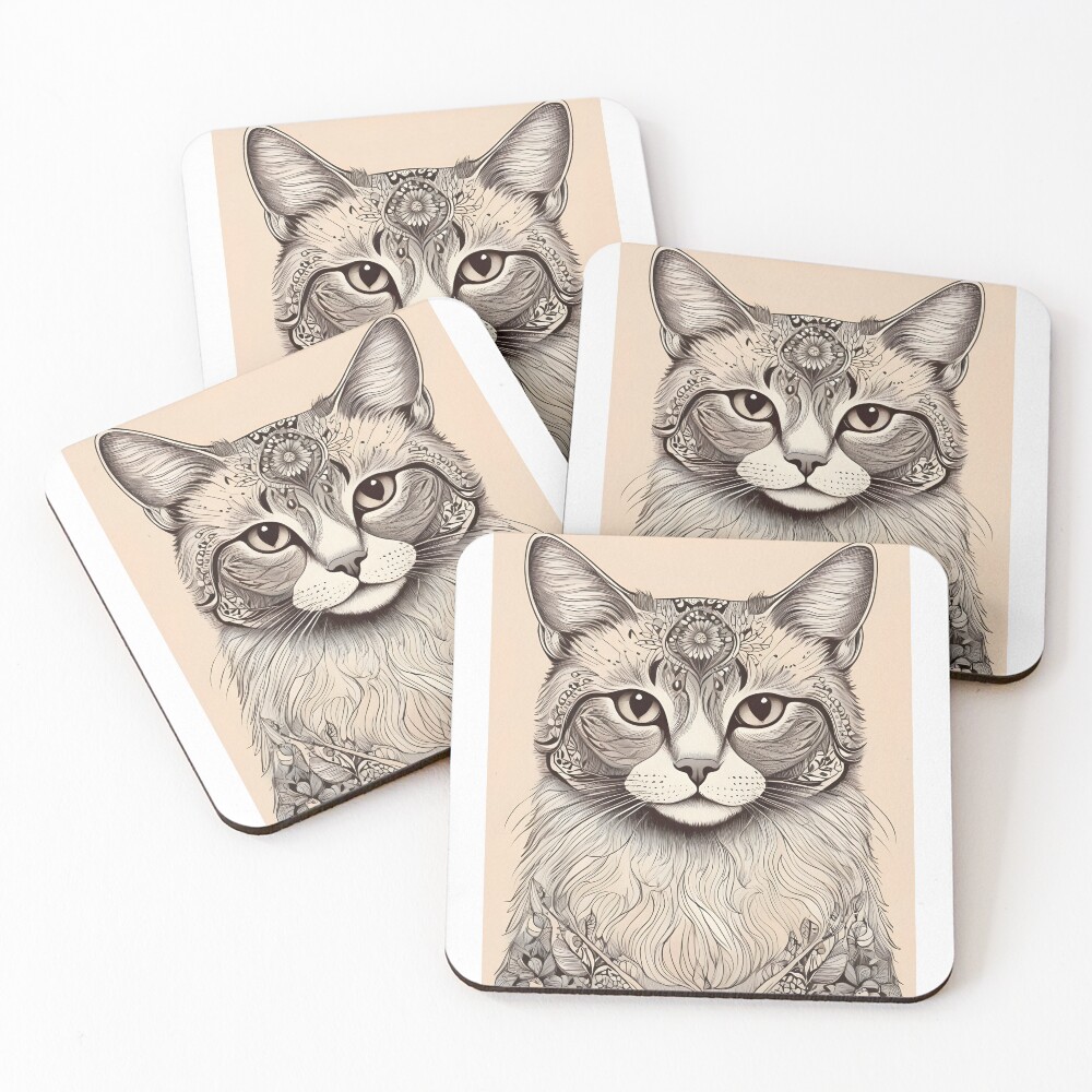 Item preview, Coasters (Set of 4) designed and sold by RabidMoonCrafts.