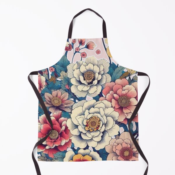 Item preview, Flowers, botanical, spring, floral pattern, cottagecore, japanese pop art designed and sold by Sugar Wisdom .