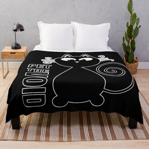 Item preview, Black Cat - Pet The Void (Bold Curly Tail Outlined) designed and sold by GetContented.
