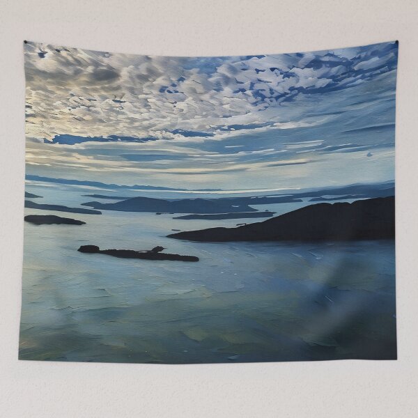Item preview, Scenic San Juan Islands (Oil Painting) designed and sold by flyscenicair.