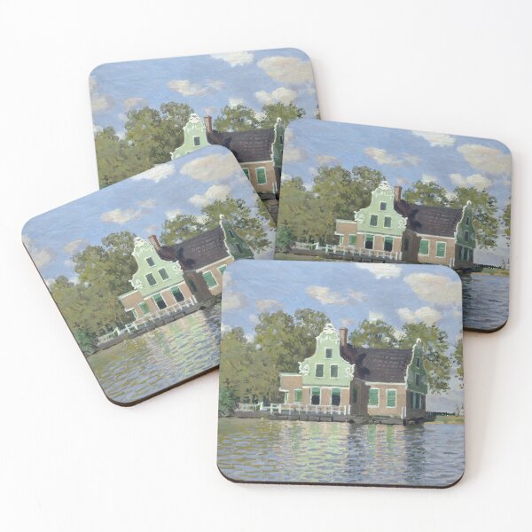 Item preview, Claude Monet - Houses the Bank of the River Zaan 1871 designed and sold by irynaartbyim.