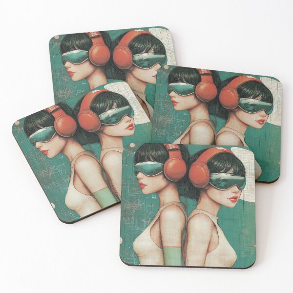 Item preview, Future Twins. Retro modern 1950's colour. designed and sold by Shoot-The-Moon.