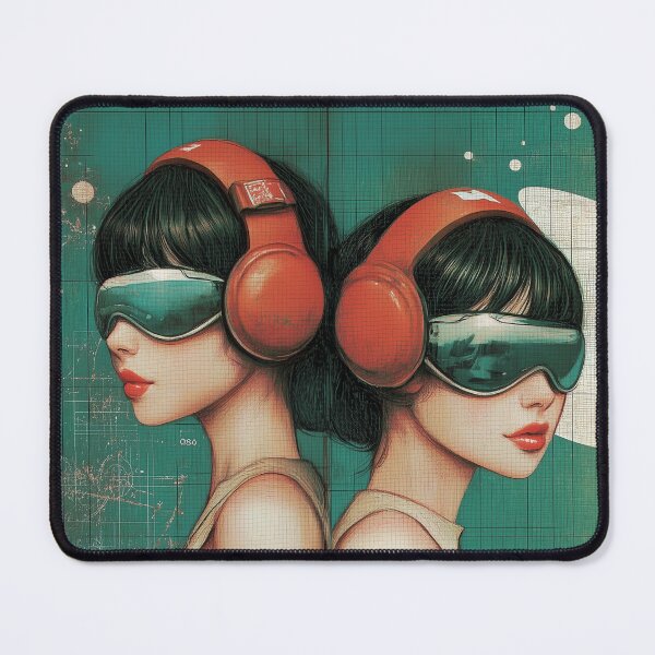 Item preview, Future Twins. Retro modern 1950's colour. designed and sold by Shoot-The-Moon.