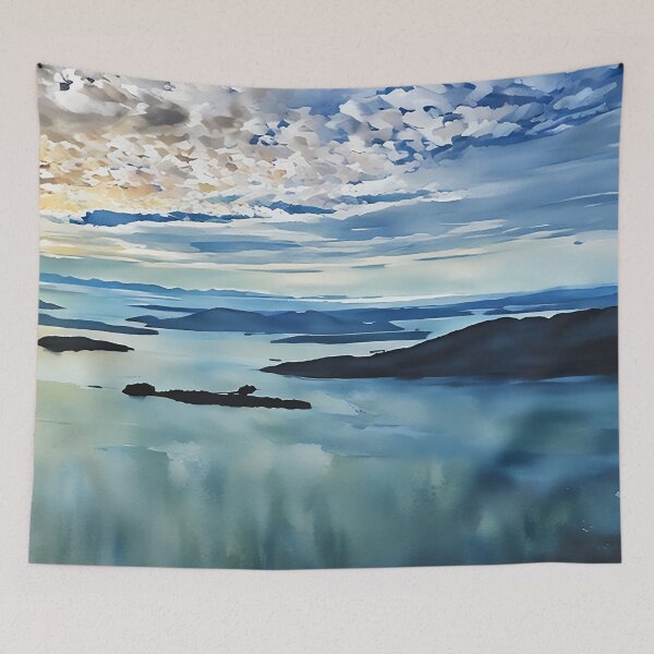 Item preview, Scenic San Juan Islands (Watercolor) designed and sold by flyscenicair.