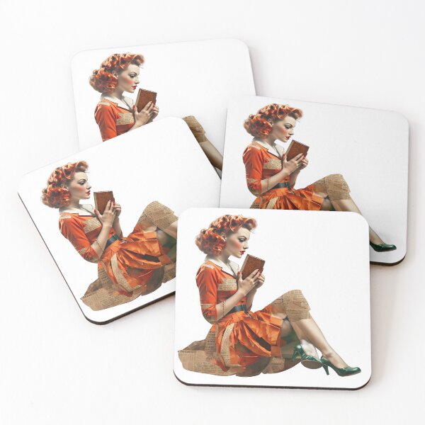 Artikelvorschau, Vintage Pin-up-Leser-Magazin-Collage-Stil roter Kopf entworfen und verkauft von inkdrinkingdove.