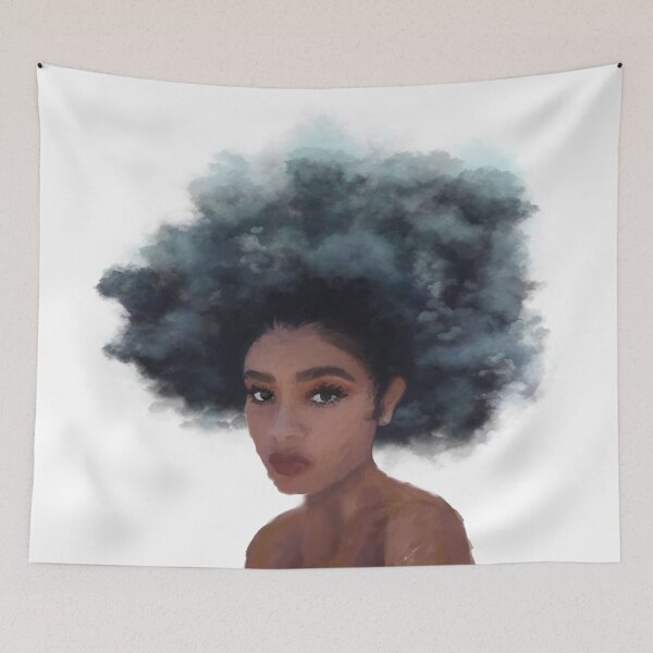 Item preview, Cabeza en las nubes, Chica con cabello de nube, Cabello de nube, Chica afro, Cabello afro, Poder afro designed and sold by Clancy Rodgers.