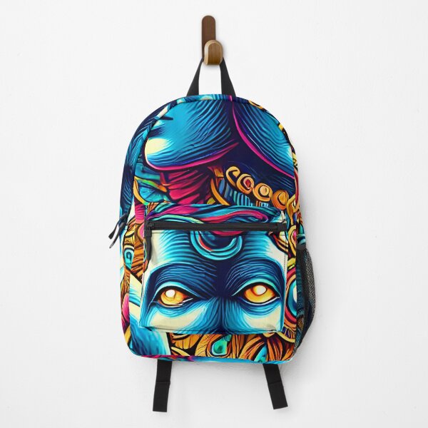 Item preview, Mystic Three-Faced Deity – Psychedelic Spiritual Visionary Art Design designed and sold by DrawHandArt.
