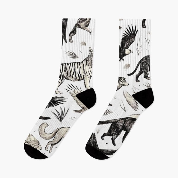 Item preview, A repeating pattern of wild animal silhouettes designed and sold by Designer667.
