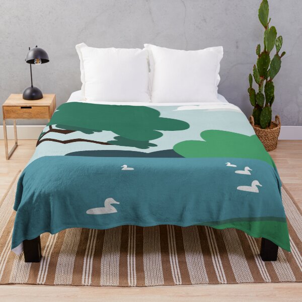Item preview, Natural landscape with lake and ducks designed and sold by FadsN.