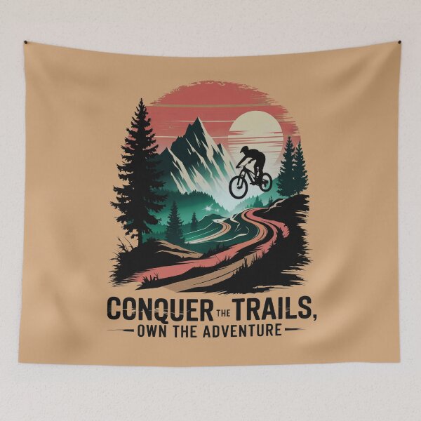 Item preview, Conquer the Trails, Own the Adventure designed and sold by TeeGrit.