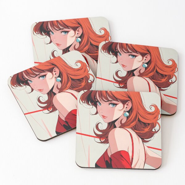 Item preview, beautiful redhead vintage anime retro 90s designed and sold by Anime-rewind.