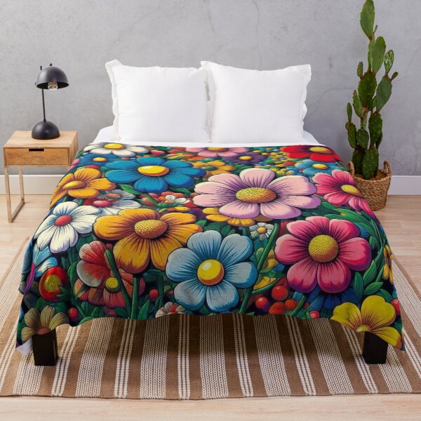 Item preview, Flowers, botanical, spring, floral pattern, cottagecore, japanese pop art designed and sold by Sugar Wisdom .