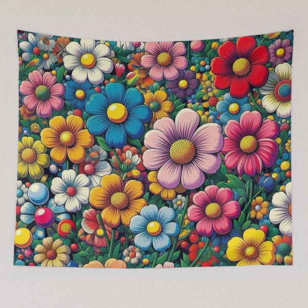 Item preview, Flowers, botanical, spring, floral pattern, cottagecore, japanese pop art designed and sold by Sugar Wisdom .