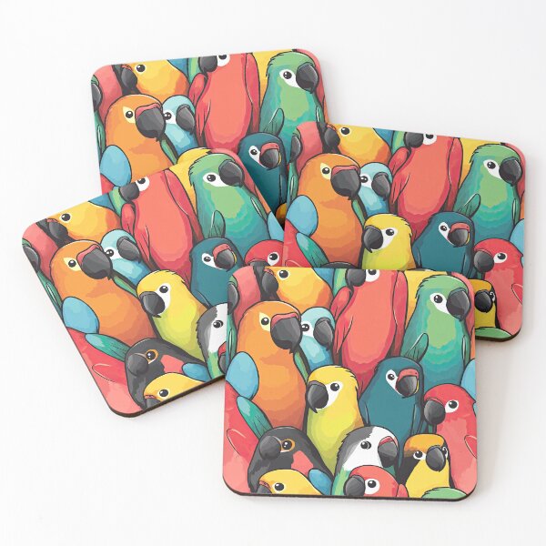 Item preview, Cute Budgie Pattern designed and sold by KiwiGrizzly.