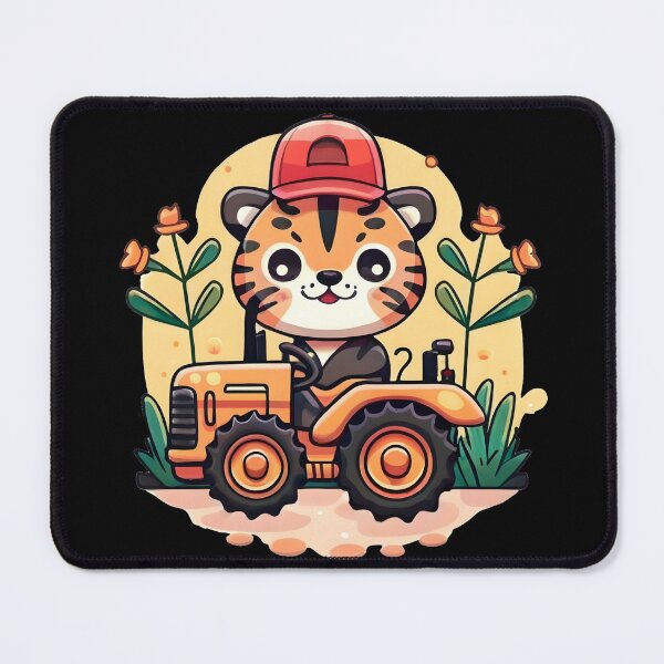Item preview, tiger farmer on tractor  designed and sold by bukajart.