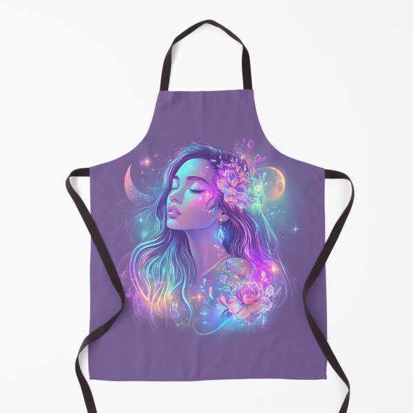 Item preview, A woman with a flower in her hair and a moon in the background designed and sold by natalidesign.