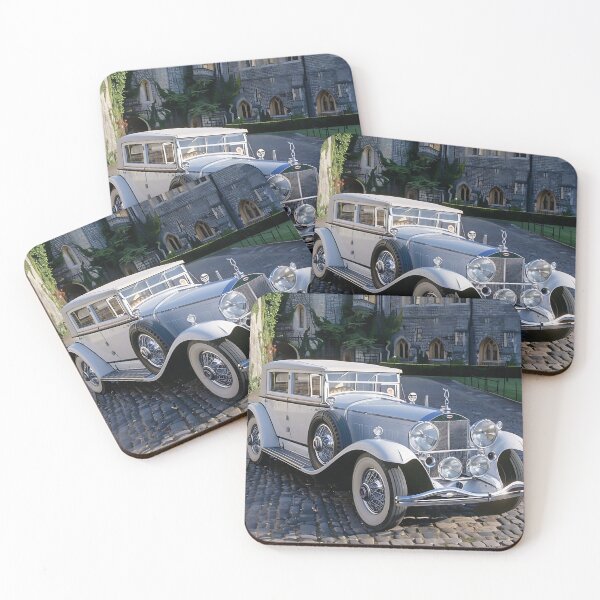 Item preview, White Luxury: Classic Car in Front of the Castle designed and sold by Reina75.