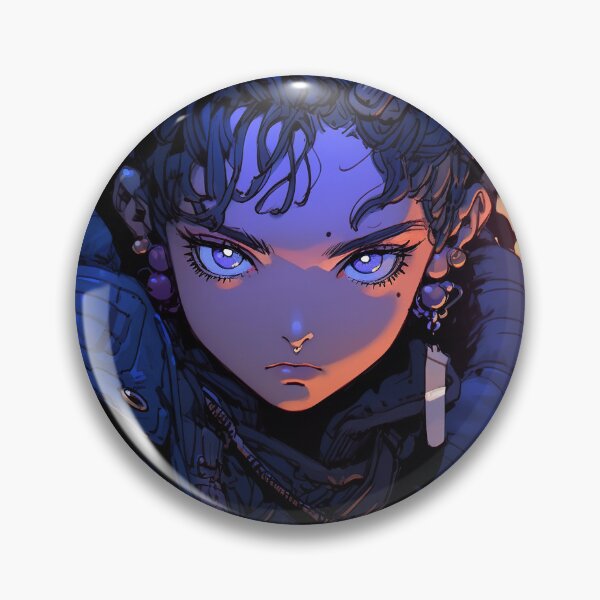 Item preview, Futuristic Blue Warrior Anime Girl designed and sold by bubblegoth.