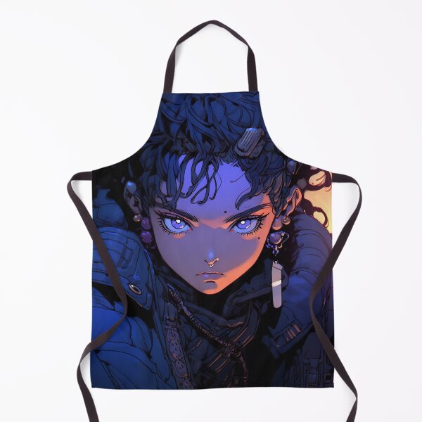 Item preview, Futuristic Blue Warrior Anime Girl designed and sold by bubblegoth.
