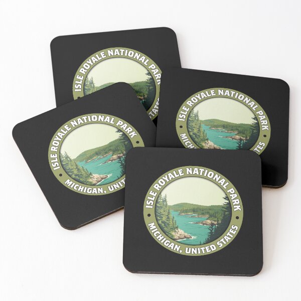 Item preview, Isle Royale National Park Vintage Badge – Minimalist Travel Illustration designed and sold by Stylish Grapefruit Familia.